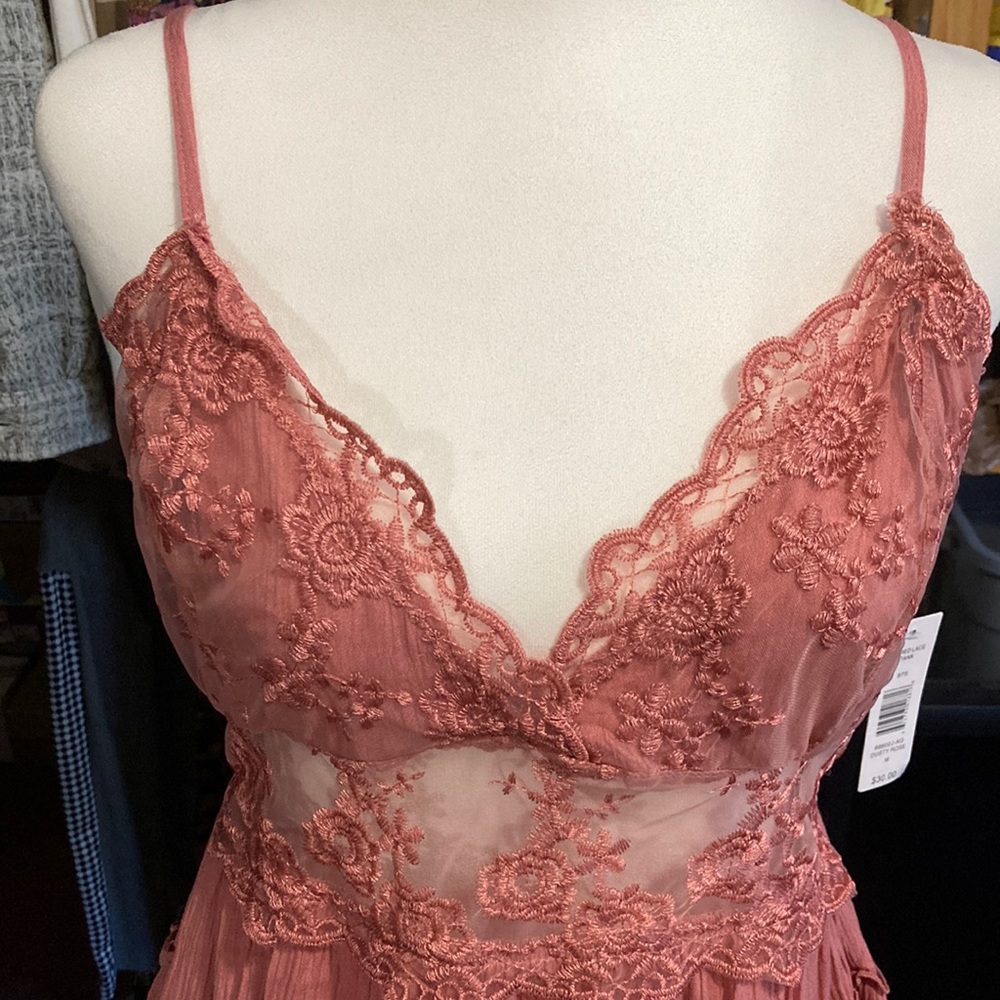 Justify Mauve Lace Top NEW WITH TAGS